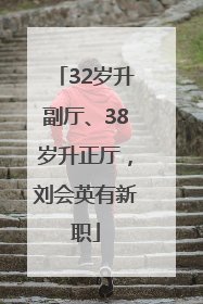 32岁升副厅、38岁升正厅，刘会英有新职