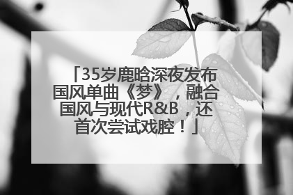 35岁鹿晗深夜发布国风单曲《梦》，融合国风与现代R&B，还首次尝试戏腔！