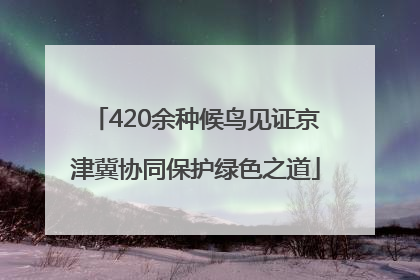 420余种候鸟见证京津冀协同保护绿色之道