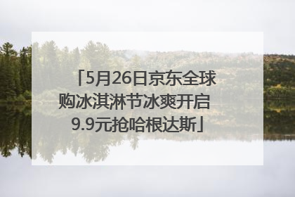 5月26日京东全球购冰淇淋节冰爽开启 9.9元抢哈根达斯